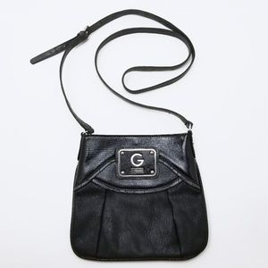 G by Guess Crossbody Purse Small Black Leather